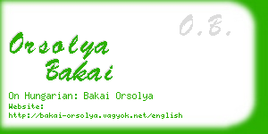 orsolya bakai business card